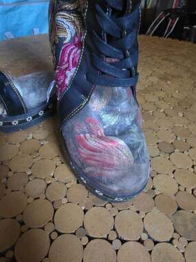 Spring step L'artiste Embroidered Floral Leather Dannie Boots